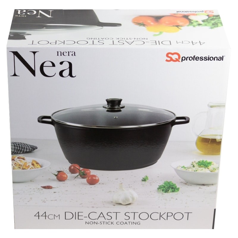 SQ Professional NEA Die-Cast Aluminium Non-Stick Stockpot with Lid