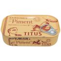 Titus Sardines in Sunflower Oil Hot 125g 