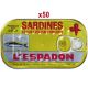 Lespadon Sardines In Vegetable Oil - Chili 125g x 50