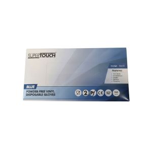 Blue Vinyl Medium P/F Gloves 10 x 100 (BVG14)