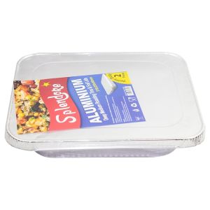 Splendore Aluminium Roasting tin foil with Lids - Ex-Deep Medium 2Pcs (FDR44)