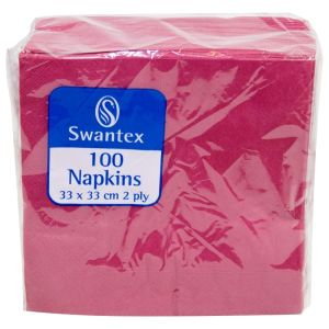 Swantex 100 Pink Napkin 33 x 33cm 2 ply 