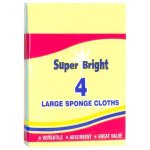 Super Bright 4pcs large sponge cloths