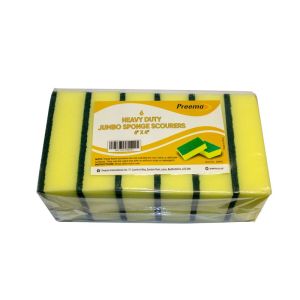 Preema Heavy Duty Jumbo Sponge Scourers 6PCS (20998)
