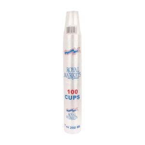 Royal Market Plastic Cups 100 PCS  (Cup7C)