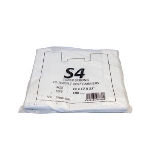 S4 White Carrier Bags (WCB09)
