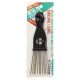 Short Pan Shape Metal Pik Styling Comb Black (2412)