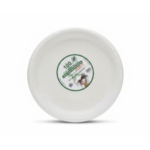 10" White Round Bagasse Plates100Pcs (BGS16)