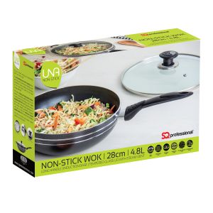 SQ Professional Wok Una Non-Stick Long Handle 28Cm/4.8L (2792)