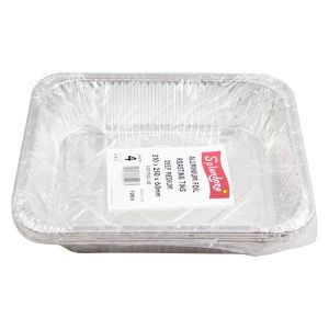 Aluminium Foil Roasting Tins - Medium - 4Pcs (FDR15)