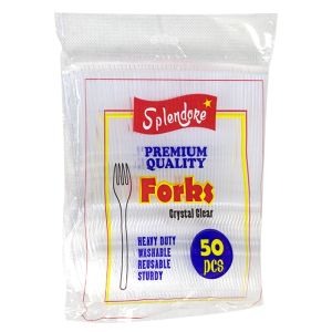 Splendore Clear Re-Usable Plastic Fork (DPCS06)