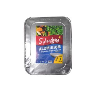 Splendore Aluminium Deep Medium Roasting Tins & Board Lids - 3pcs  (FDR27)