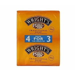 Wrights coal tar soap 4 for 3 (4x125g)